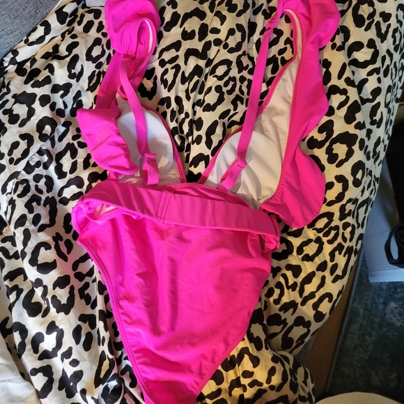 Pink One-Piece Large Swimsuit - Picture 2 of 2